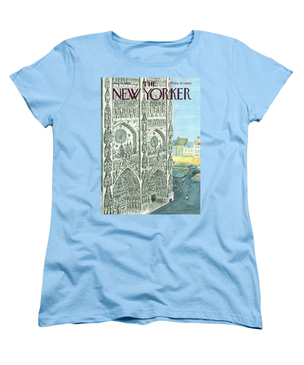 Artkey 44567 Women's T-Shirt (Standard Fit) featuring the painting New Yorker August 13th, 1966 by Anatol Kovarsky