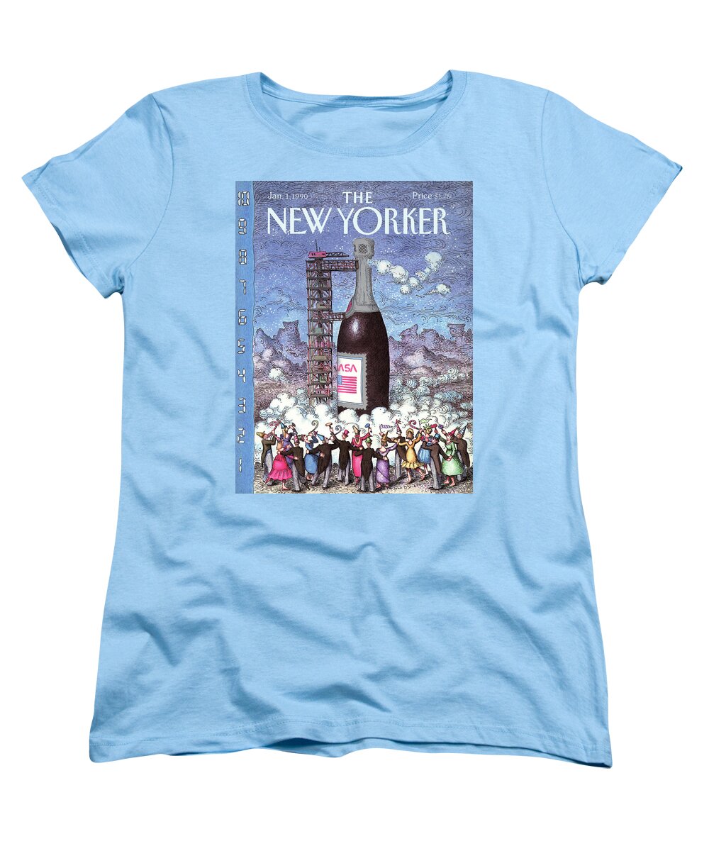 Holidays Women's T-Shirt (Standard Fit) featuring the painting New Yorker January 1st, 1990 by John O'Brien