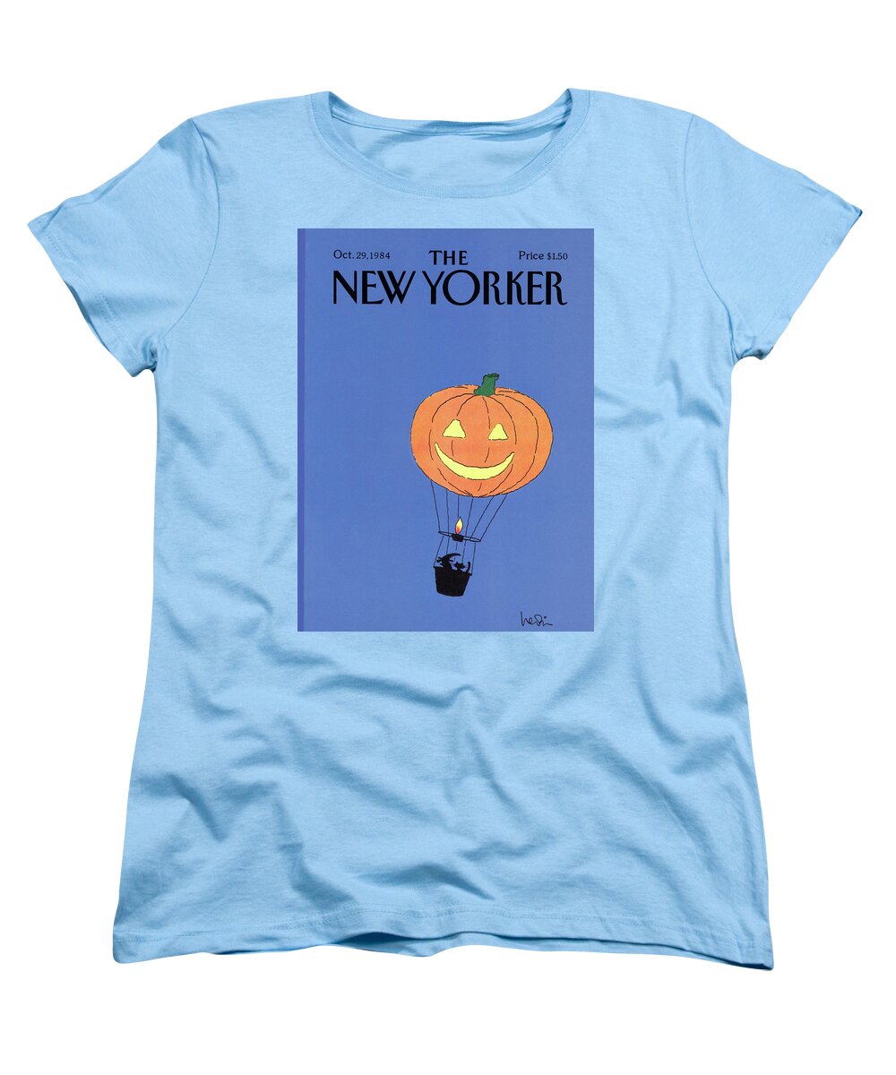 Holiday Women's T-Shirt (Standard Fit) featuring the painting New Yorker October 29th, 1984 by Arnie Levin