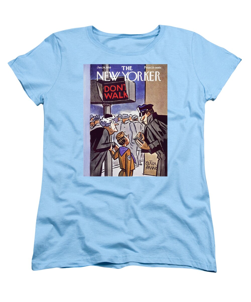 Policeman Women's T-Shirt (Standard Fit) featuring the painting New Yorker January 24 1959 by Peter Arno