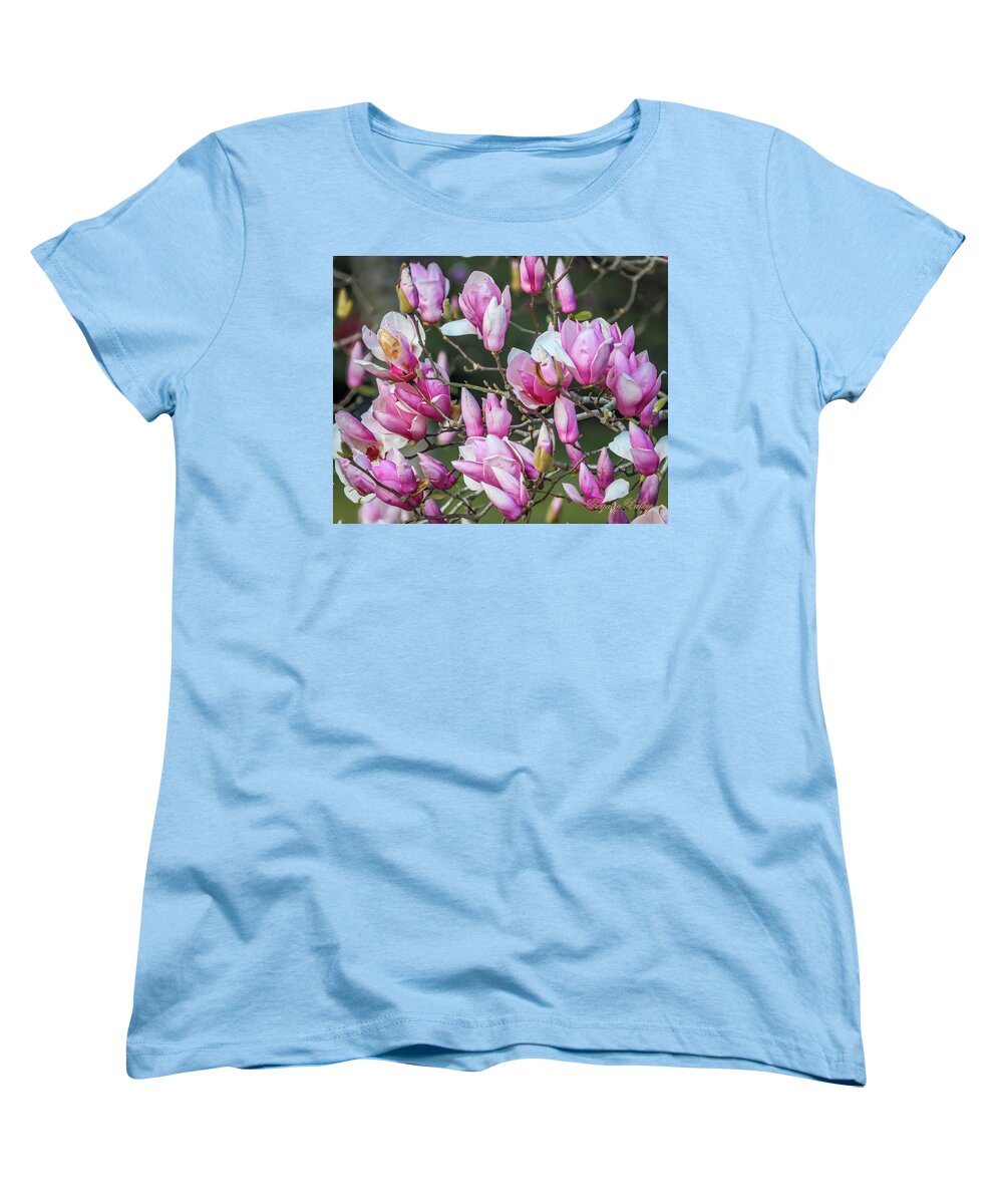 Flowers Women's T-Shirt (Standard Fit) featuring the photograph Japanese Blooms by Gregory Daley MPSA