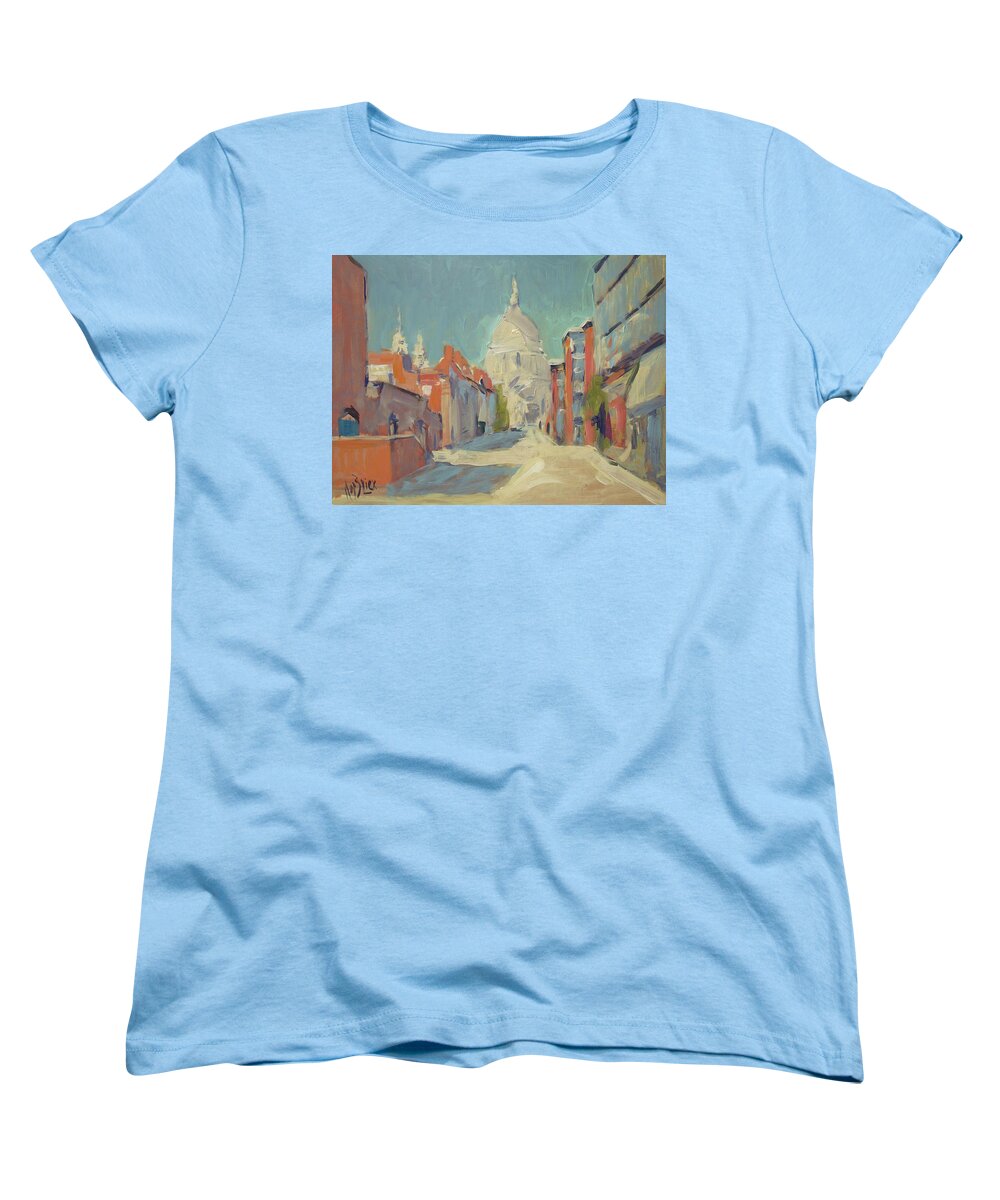London Women's T-Shirt (Standard Fit) featuring the painting St Pauls London by Nop Briex