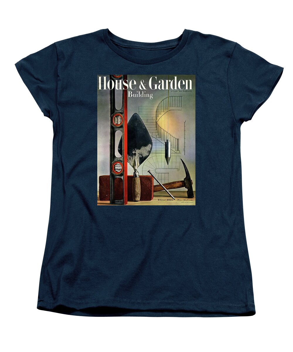 House And Garden Women's T-Shirt (Standard Fit) featuring the photograph Building Tools Against Stairs by Rolf Tietgens