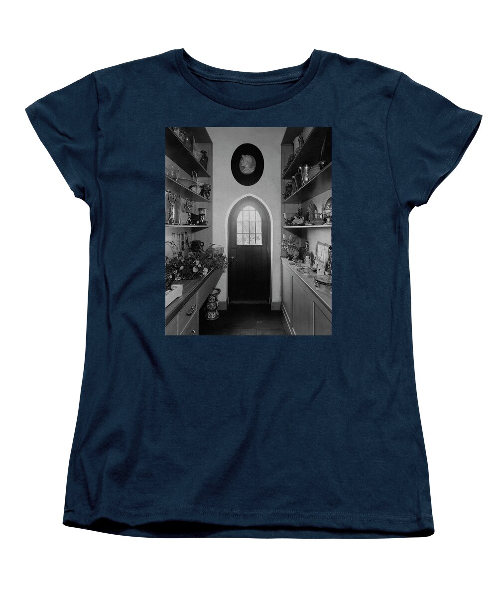 Architecture Women's T-Shirt (Standard Fit) featuring the photograph Flower Room In The Home Of Mrs. Charles Wheeler by Peter Nyholm & F.S. Lincoln