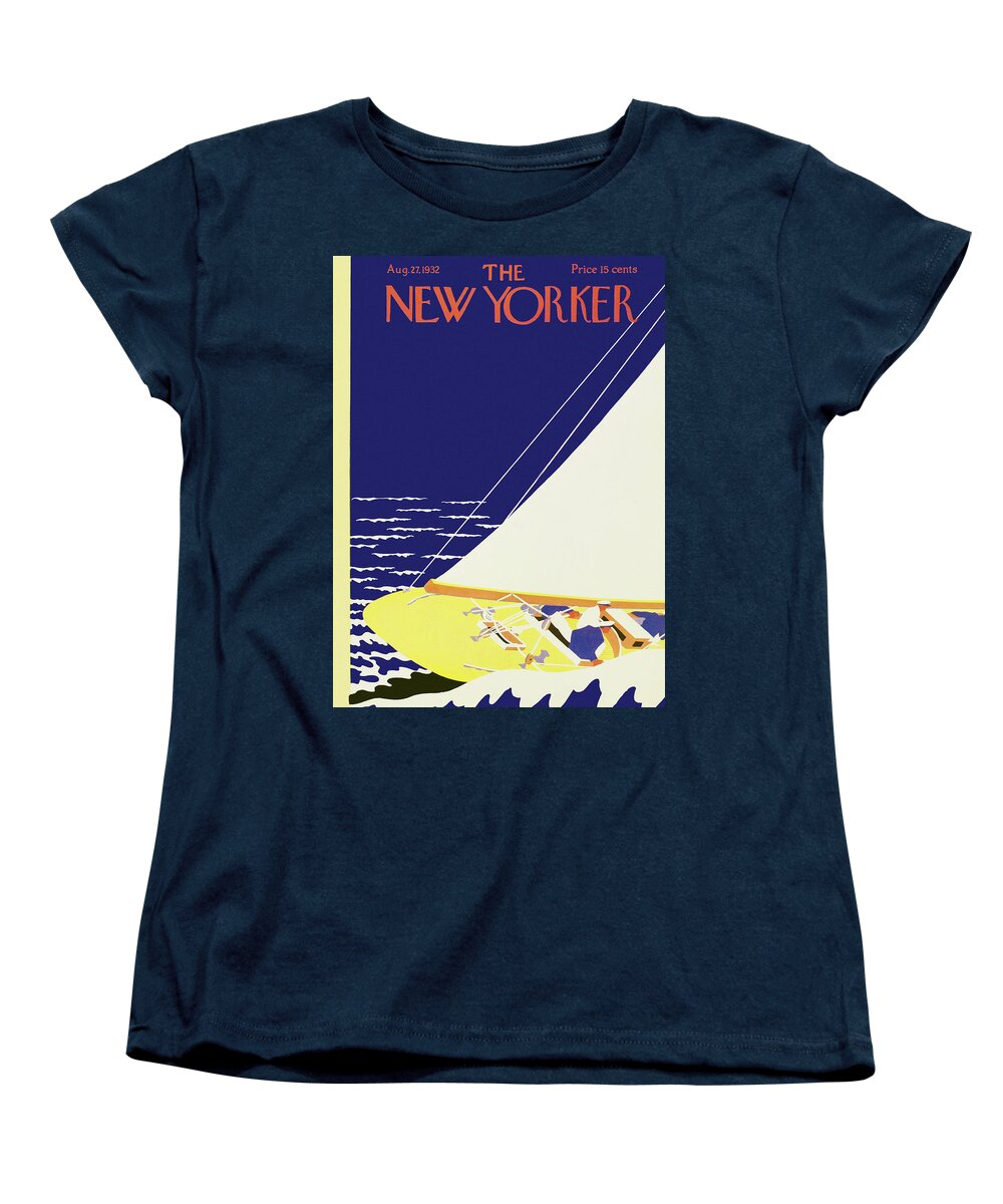 Illustration Women's T-Shirt (Standard Fit) featuring the painting New Yorker August 27 1932 by S Liam Dunne