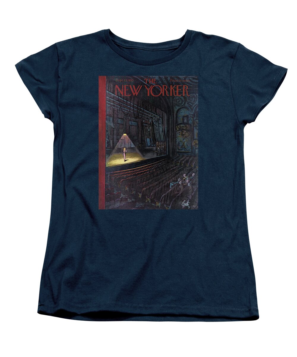 Concert Women's T-Shirt (Standard Fit) featuring the painting New Yorker September 23rd, 1950 by Arthur Getz