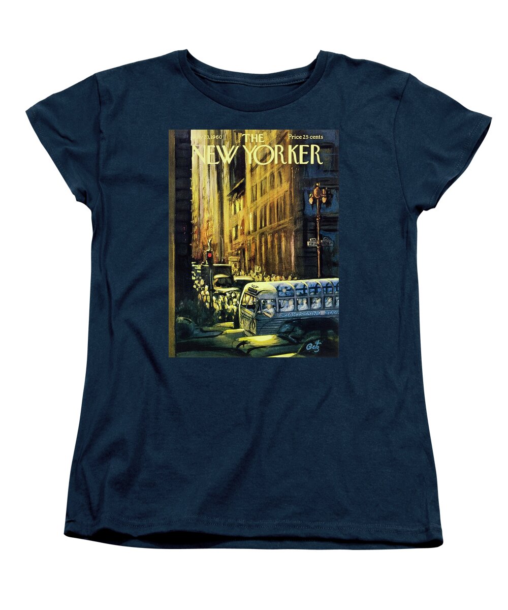 Illustration Women's T-Shirt (Standard Fit) featuring the painting New Yorker July 23 1960 by Arthur Getz