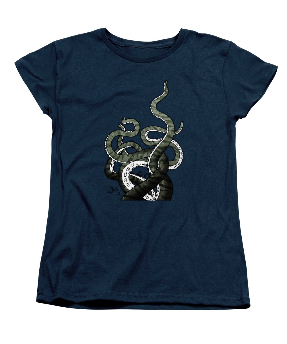 Octopus Women's T-Shirt (Standard Fit) featuring the digital art Octopus Tentacles by Nicklas Gustafsson