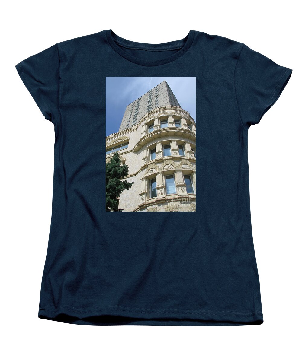 Architecture Women's T-Shirt (Standard Fit) featuring the photograph Old Meets New by Teresa Zieba