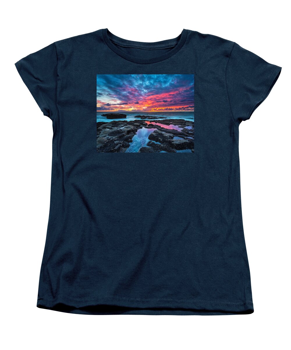 Serene Sunset Women's T-Shirt (Standard Fit) featuring the photograph Serene Sunset 16x20 by Robert Bynum