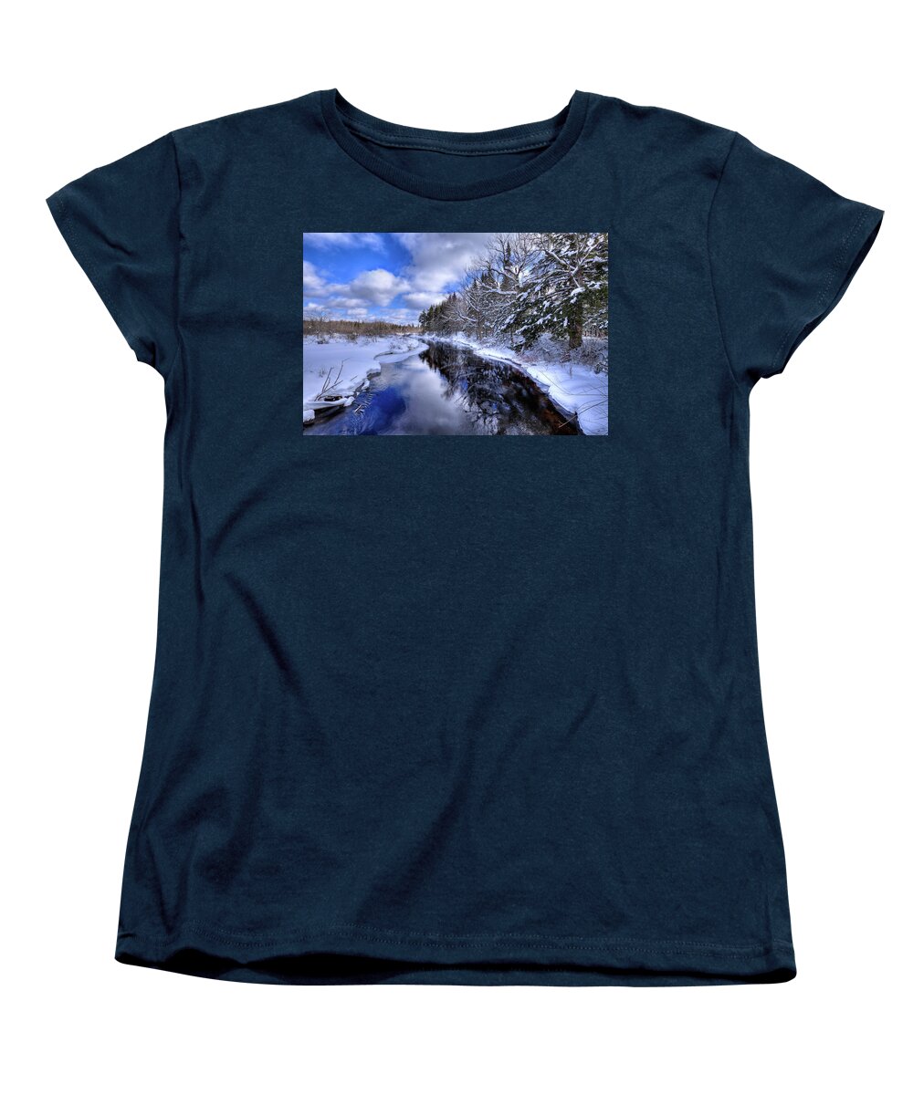 Landscapes Women's T-Shirt (Standard Fit) featuring the photograph View from the North Street Bridge by David Patterson