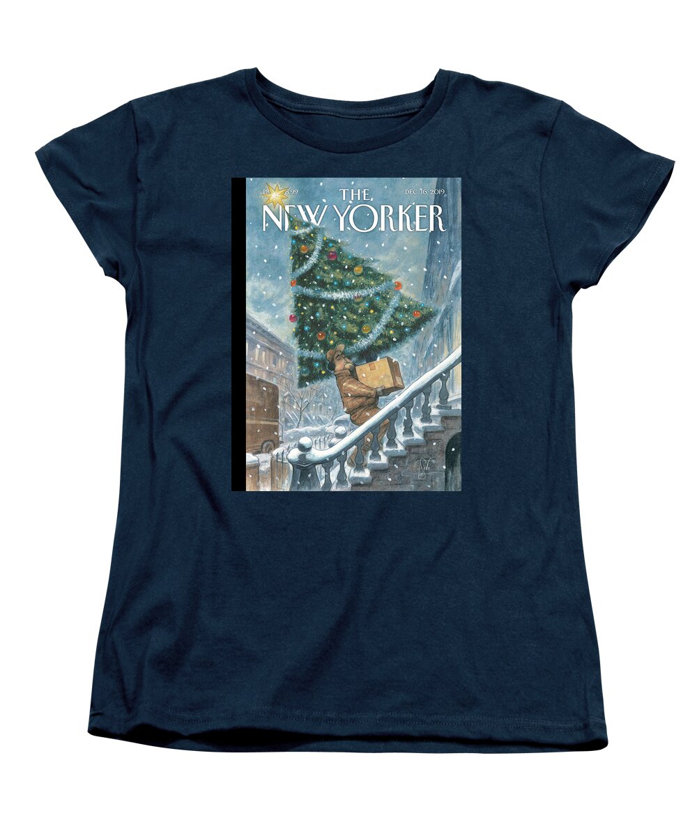 Priority Shipping Women's T-Shirt (Standard Fit) featuring the painting Priority Shipping by Peter de Seve