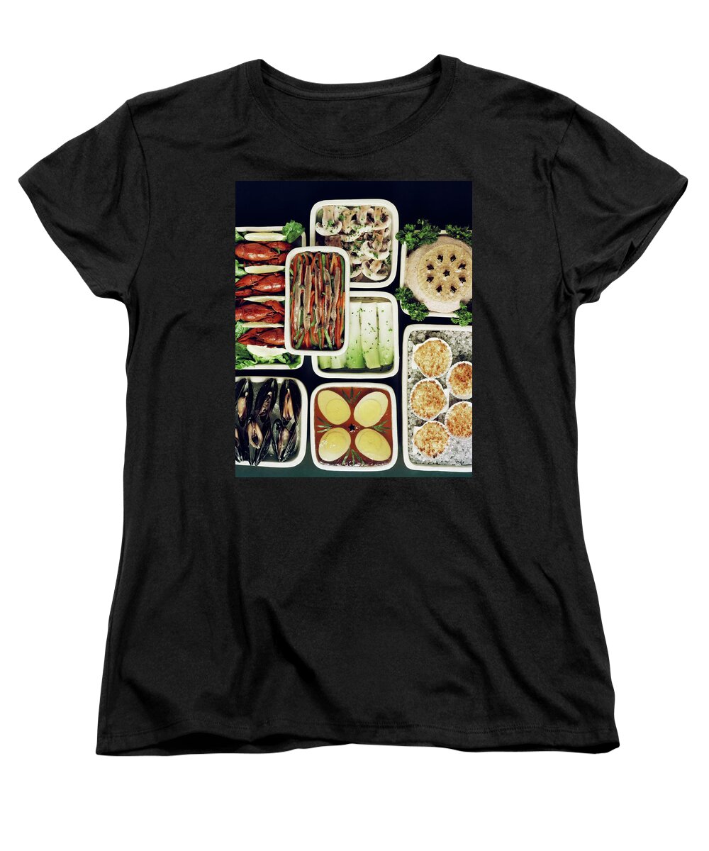 Food Women's T-Shirt (Standard Fit) featuring the photograph An Assortment Of Food In Containers by John Stewart