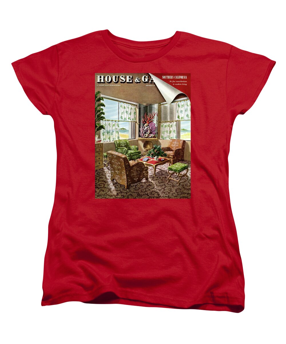 House And Garden Women's T-Shirt (Standard Fit) featuring the photograph House And Garden Issue About Southern California by Urban Weis