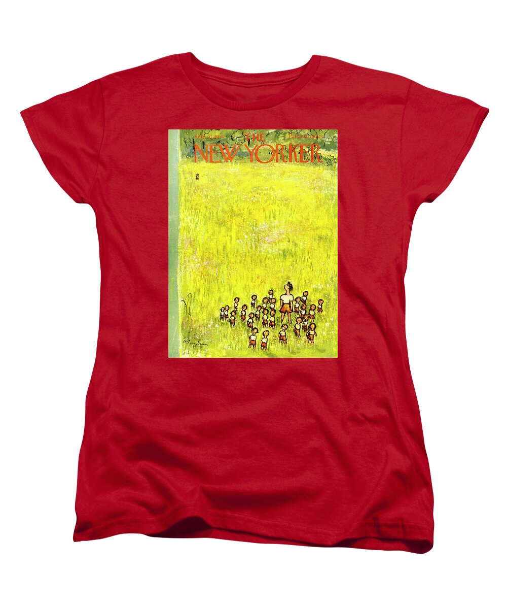 Children Women's T-Shirt (Standard Fit) featuring the painting New Yorker July 11 1953 by Abe Birnbaum