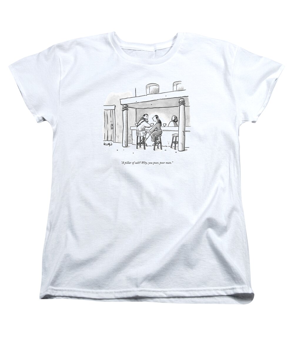 Bars Women's T-Shirt (Standard Fit) featuring the drawing A Pillar Of Salt? Why by Robert Leighton