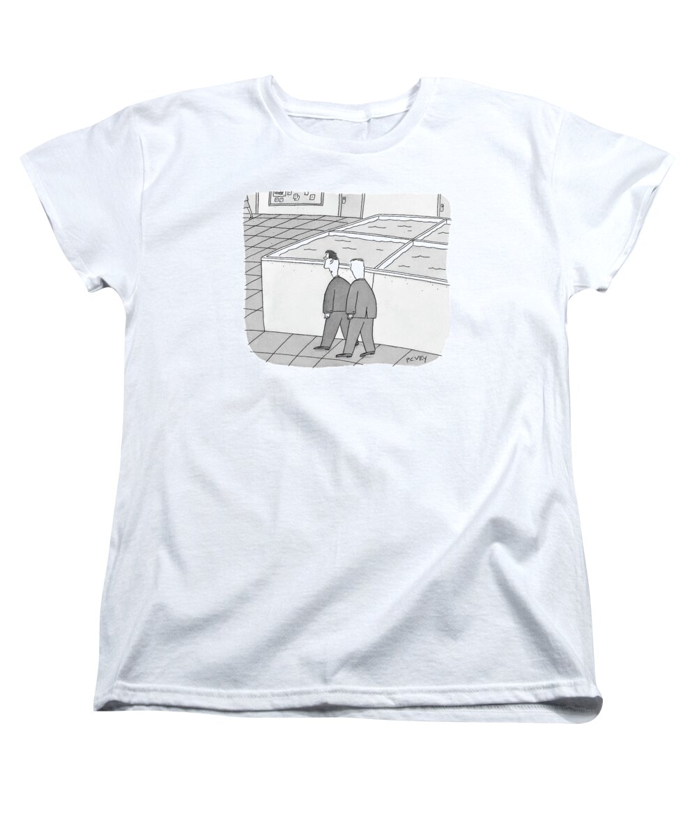 Office Women's T-Shirt (Standard Fit) featuring the drawing It's Time To Restock The Cubicles by Peter C. Vey