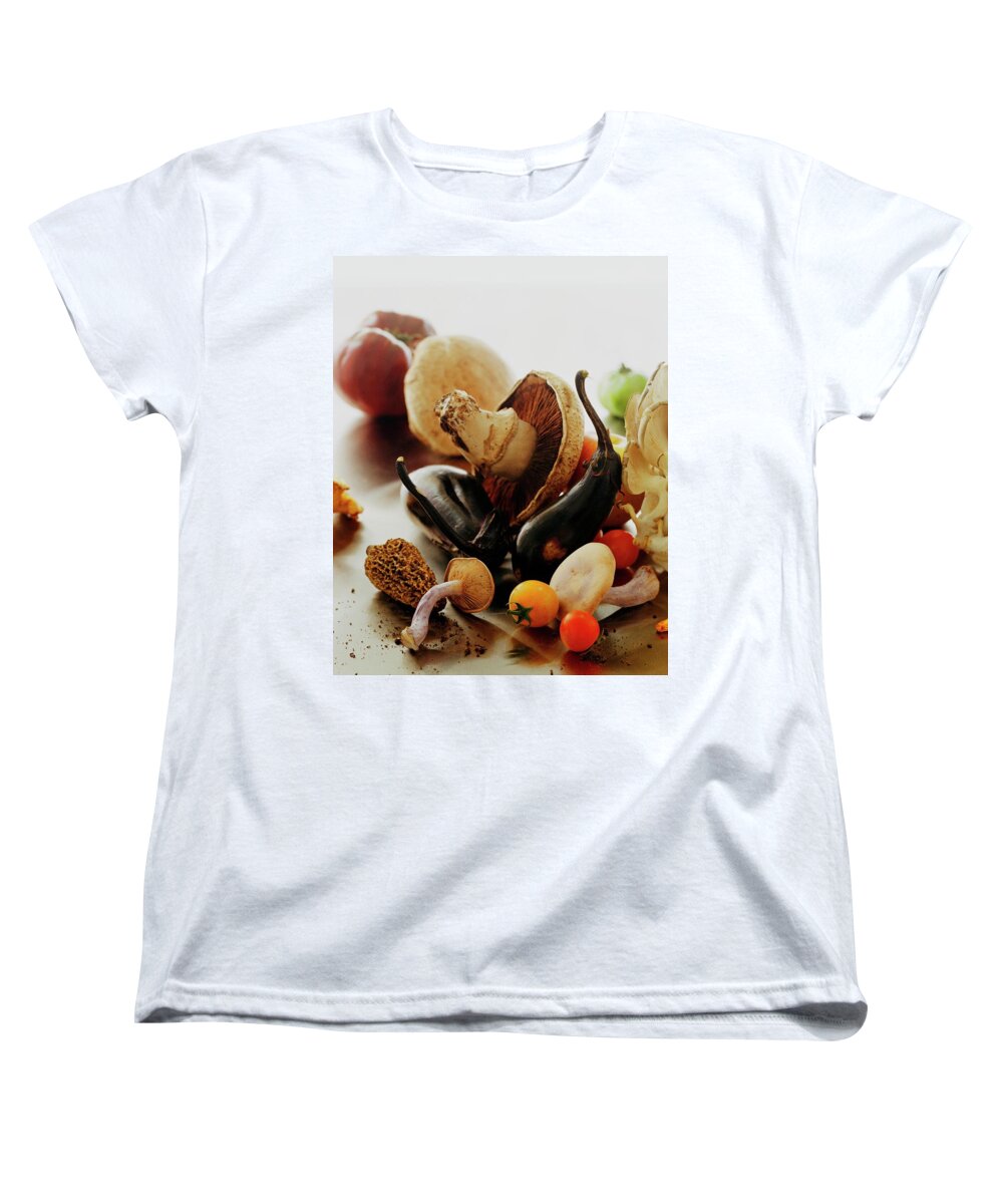 Vegetables Women's T-Shirt (Standard Fit) featuring the photograph A Pile Of Vegetables by Romulo Yanes
