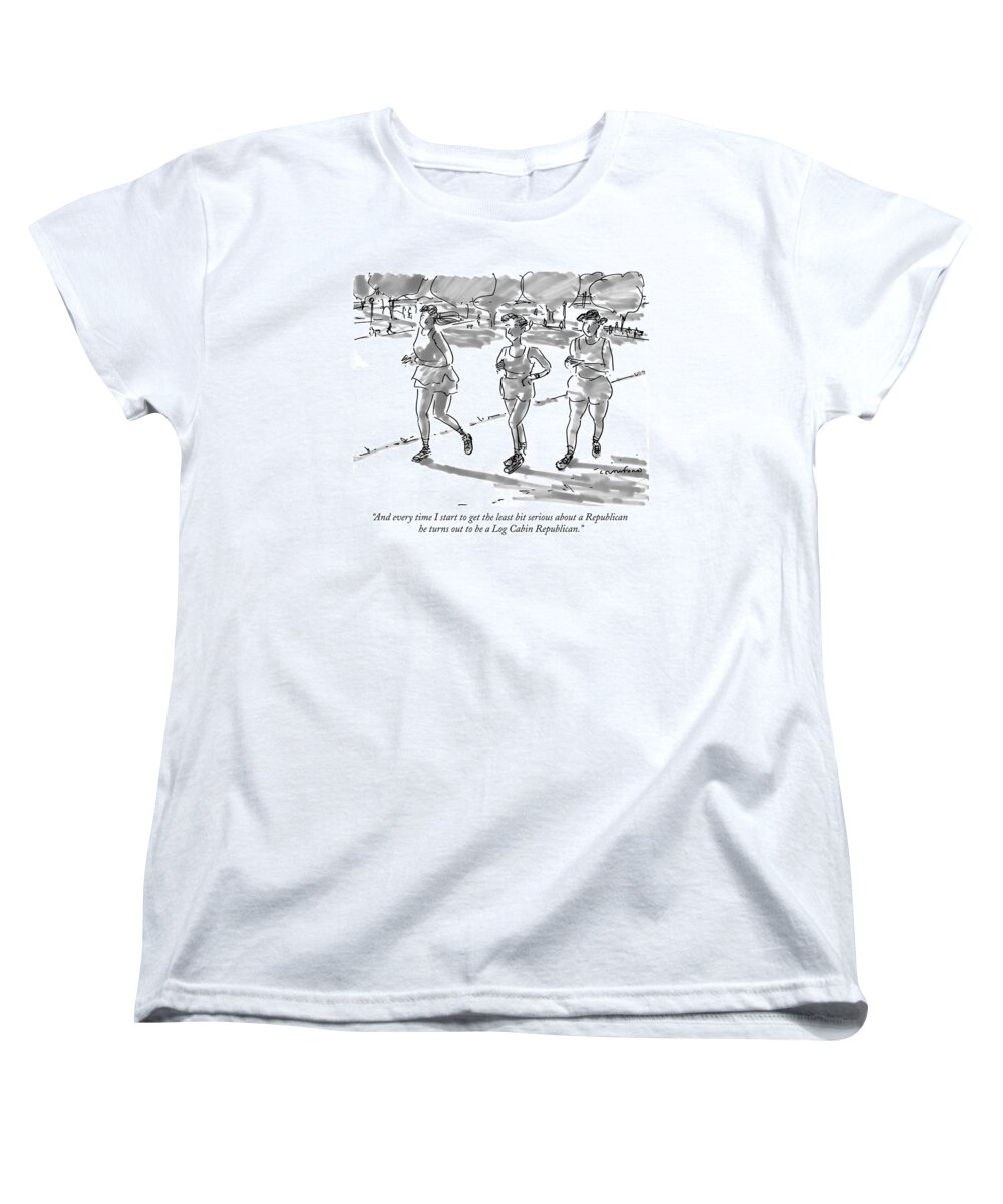 Homosexuals Women's T-Shirt (Standard Fit) featuring the drawing And Every Time I Start To Get The Least Bit by Michael Crawford