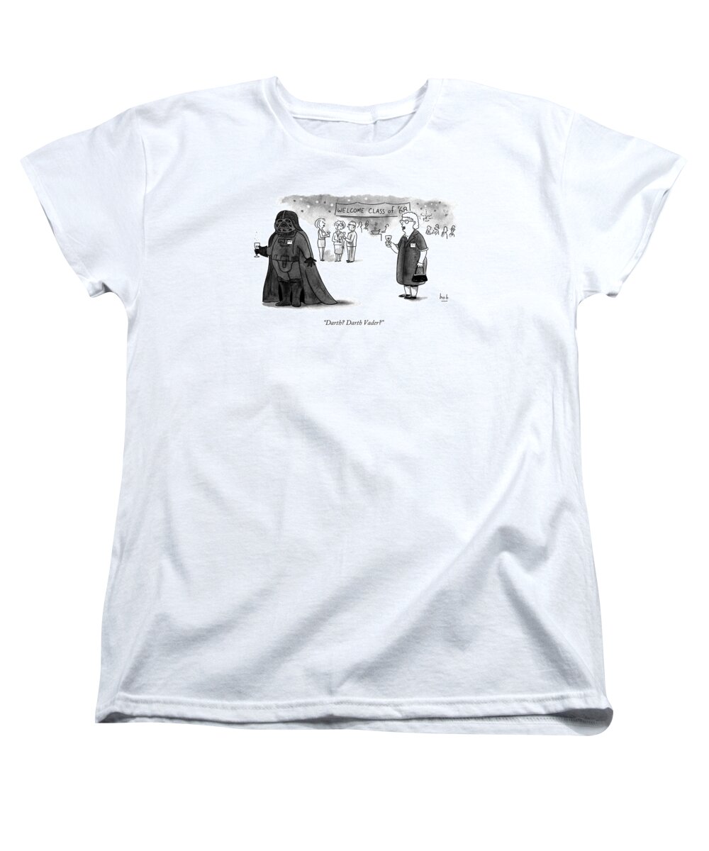 High School Women's T-Shirt (Standard Fit) featuring the drawing Darth? Darth Vader? by Bob Eckstein