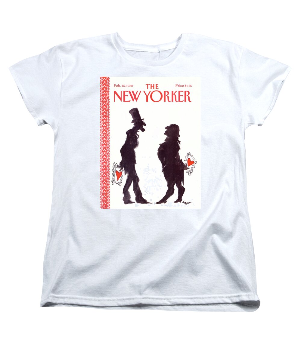 Holidays Women's T-Shirt (Standard Fit) featuring the painting New Yorker February 15th, 1988 by Lee Lorenz