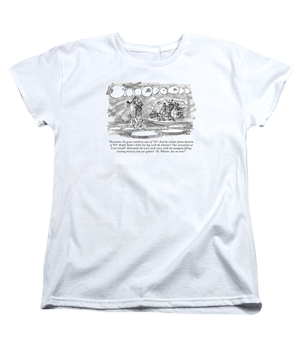 Telephones - Cellular Women's T-Shirt (Standard Fit) featuring the drawing Remember The Great Cranberry Scare Of '59? by George Booth