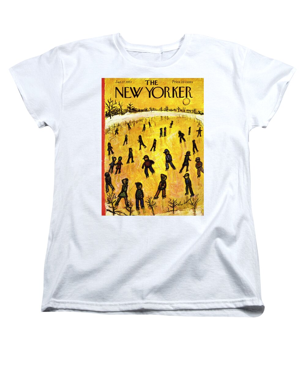Children Women's T-Shirt (Standard Fit) featuring the painting New Yorker January 17 1953 by Abe Birnbaum