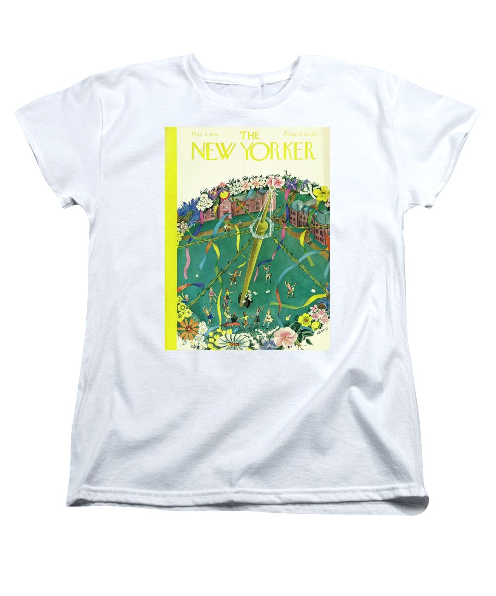 Spring Women's T-Shirt (Standard Fit) featuring the painting New Yorker May 3 1941 by Ilonka Karasz