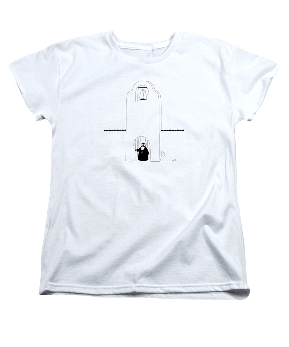 Cow Women's T-Shirt (Standard Fit) featuring the drawing Cowbell by Seth Fleishman