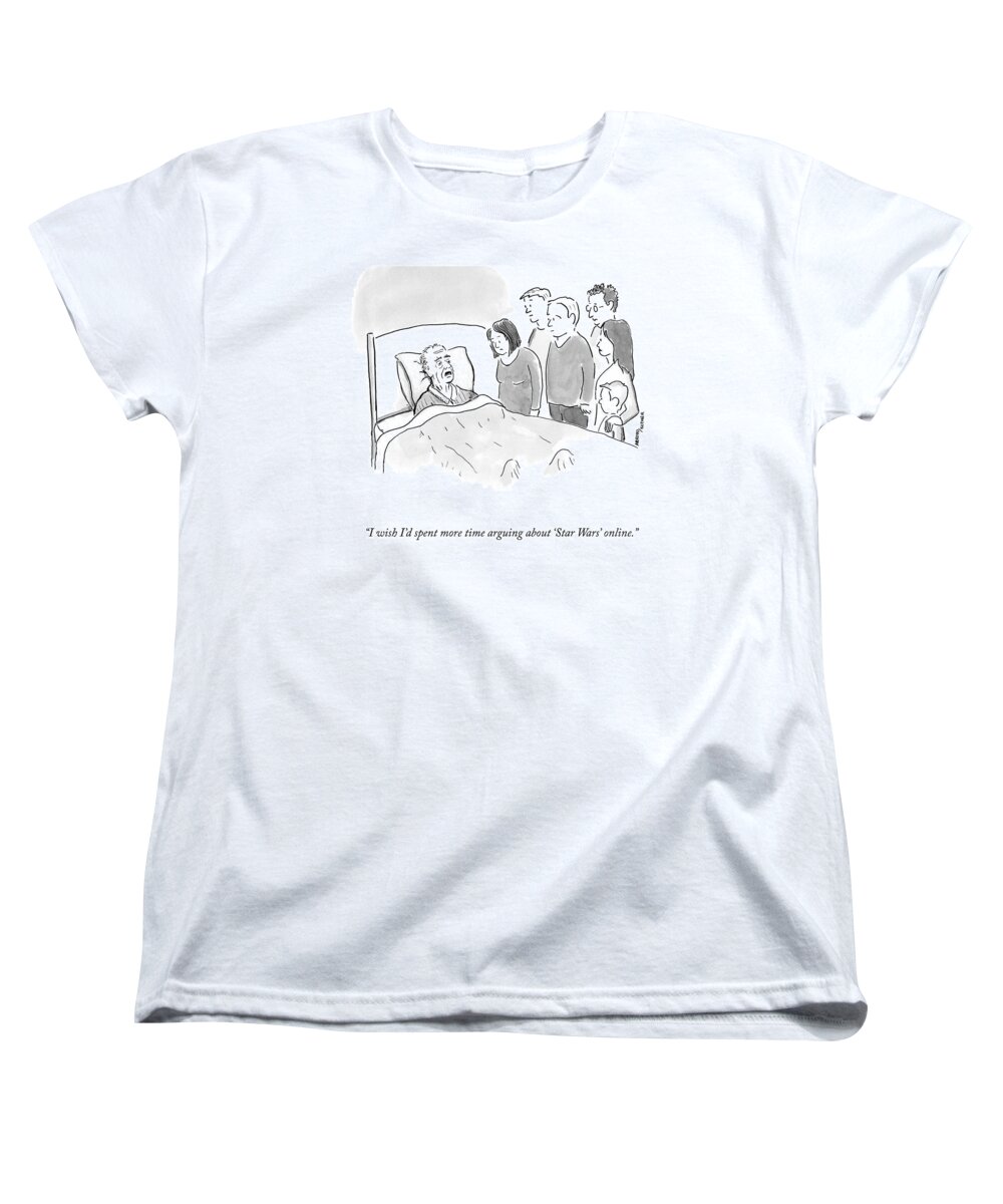 A23630 Women's T-Shirt (Standard Fit) featuring the drawing I Wish I'd Spent More Time by Jose Arroyo and Rob Kutner