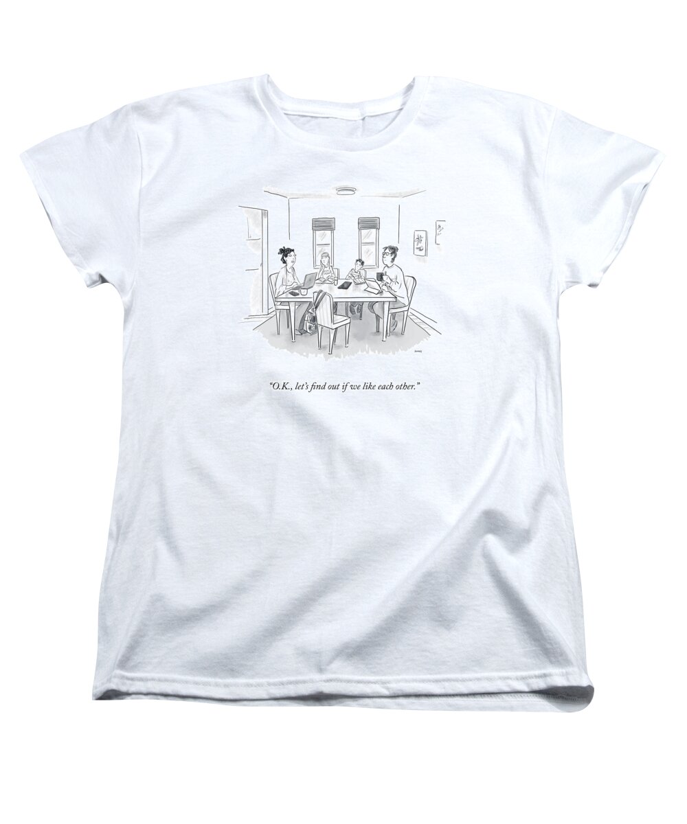 O.k. Women's T-Shirt (Standard Fit) featuring the drawing Let's Find Out by Teresa Burns Parkhurst