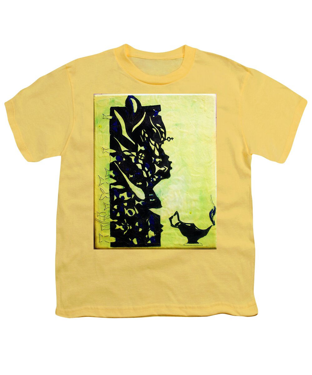 Jesus Youth T-Shirt featuring the painting The Wise Virgin #2 by Gloria Ssali