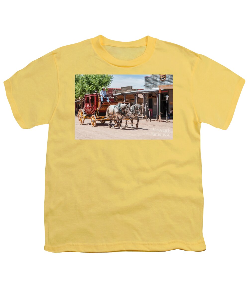 Al Andersen Youth T-Shirt featuring the photograph Stagecoach Ride 2 by Al Andersen