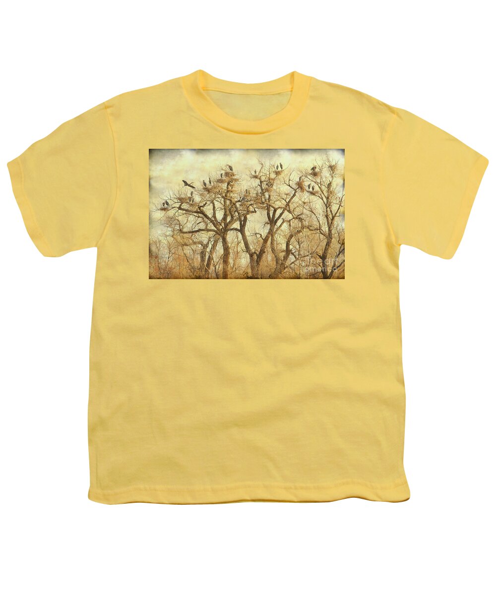 Blue Heron Youth T-Shirt featuring the photograph Thats A Lot Of Great Blue Heron by James BO Insogna