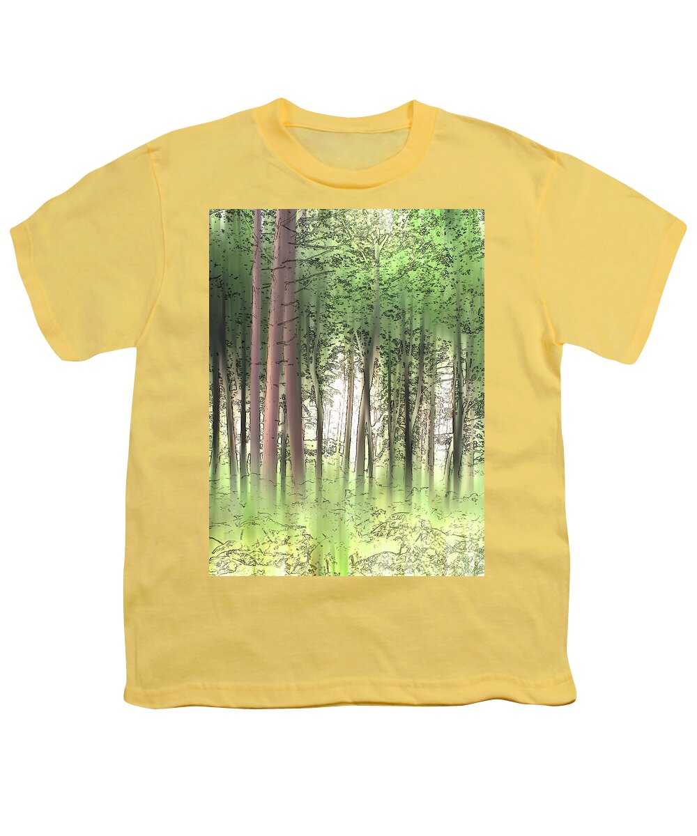 Beautiful Youth T-Shirt featuring the photograph Woodland Trees In Summer by Ikon Ikon Images
