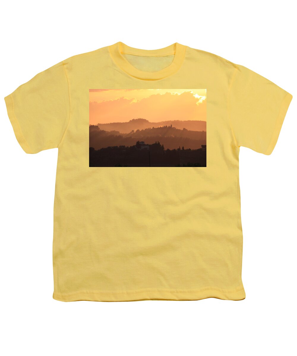 Sunset Youth T-Shirt featuring the photograph Tuscany Sunset by Francesco Scali
