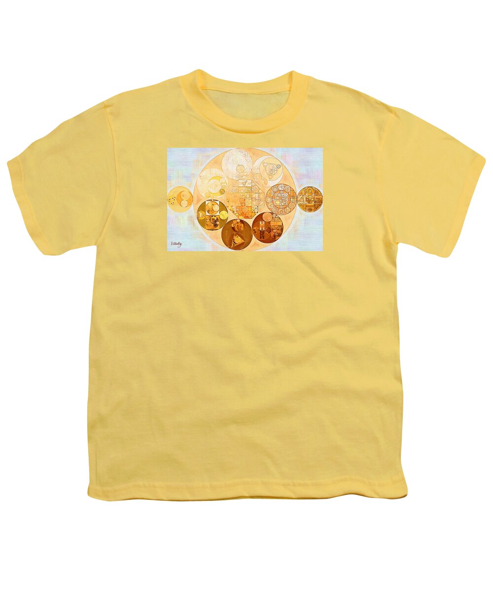 Ring Youth T-Shirt featuring the digital art Abstract painting - Rich gold #2 by Vitaliy Gladkiy