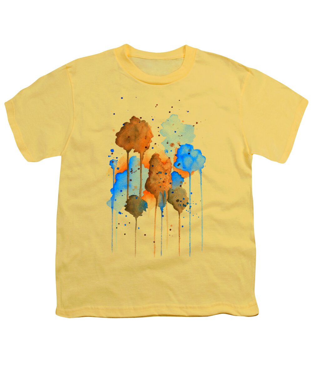 Abstract Youth T-Shirt featuring the painting Abstract 9 by Lucie Dumas
