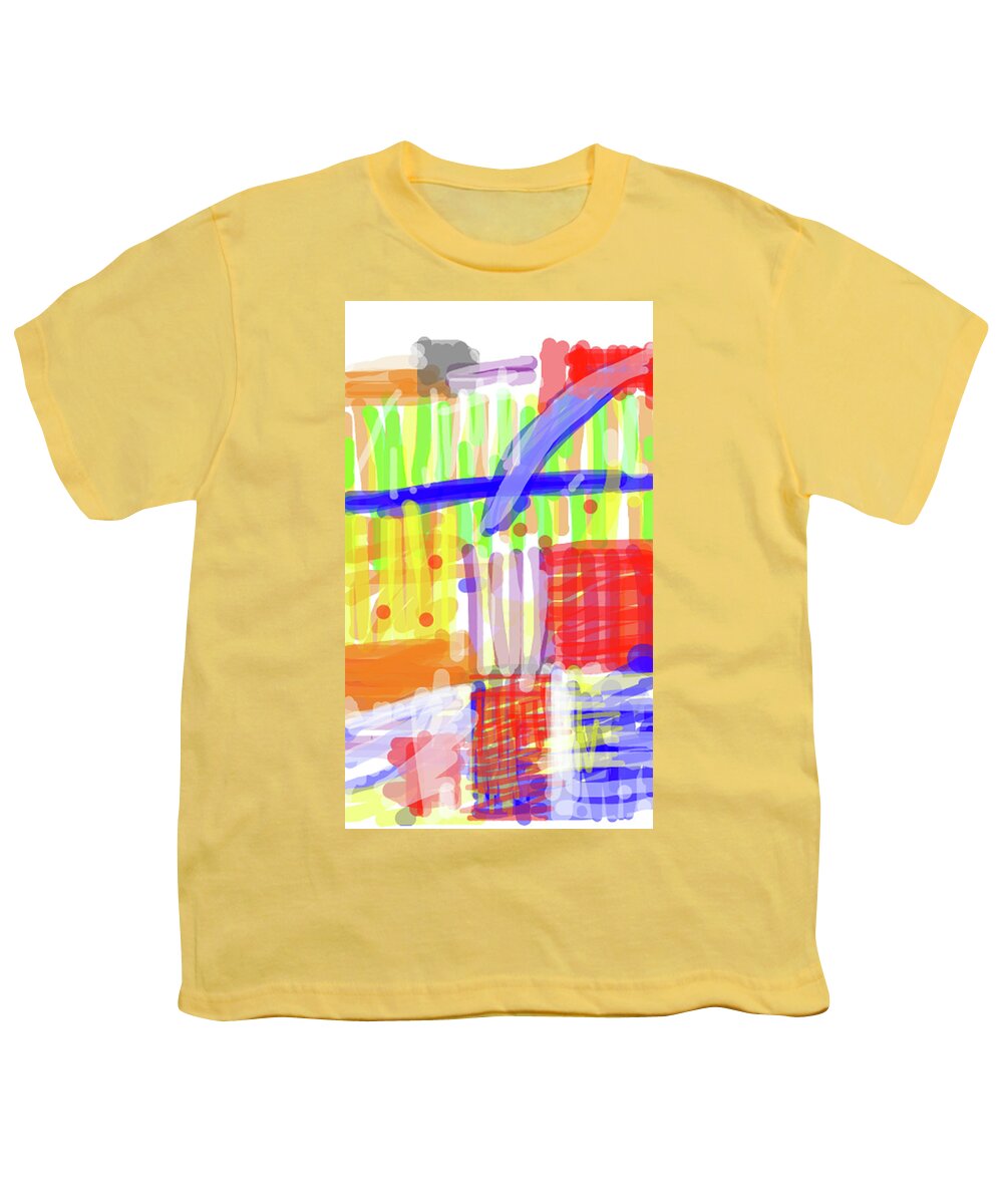 Kenti Youth T-Shirt featuring the digital art American Kente by Joe Roache