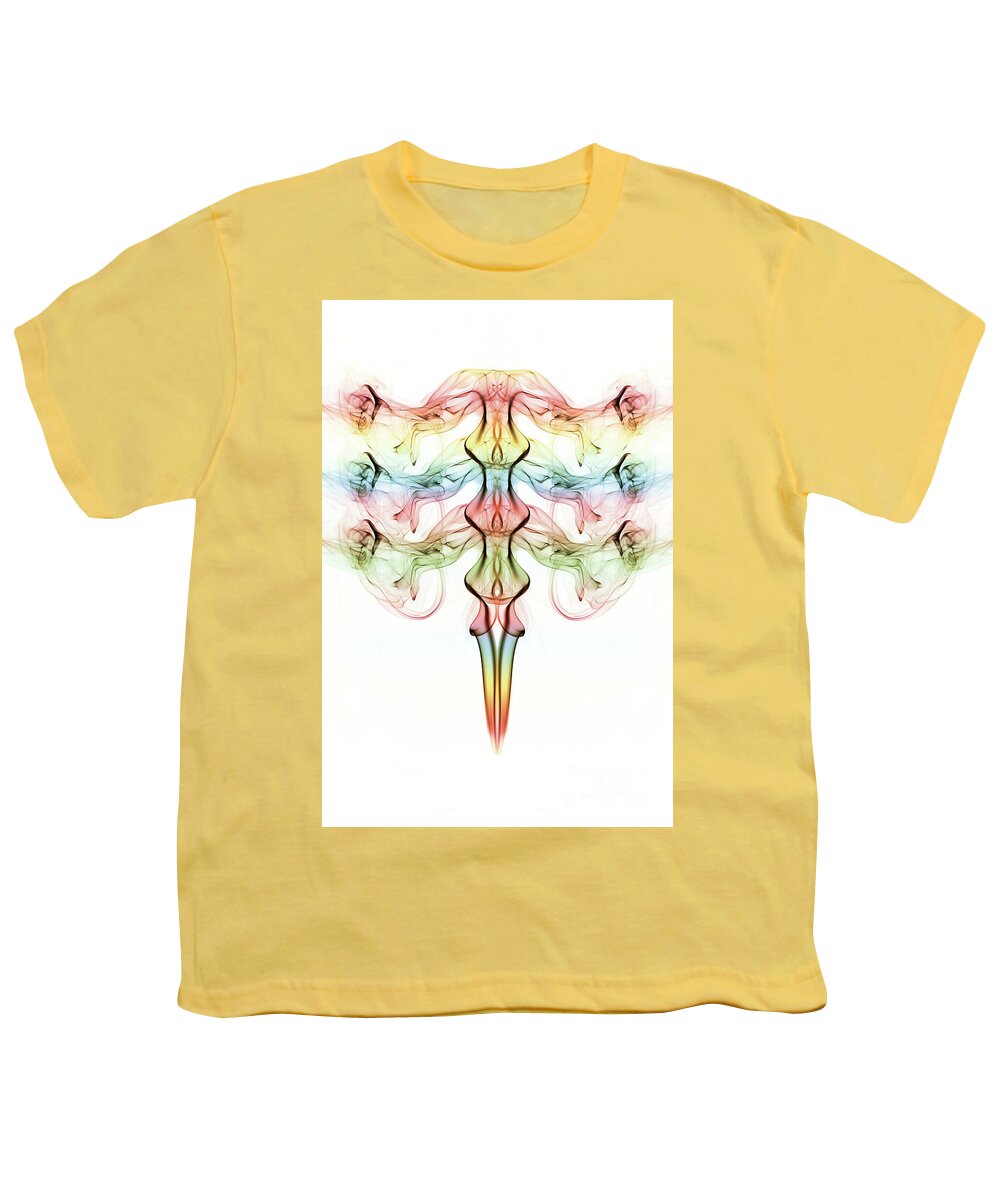 Abstract Smoke Trail Youth T-Shirt featuring the photograph Ascension White by Steve Purnell