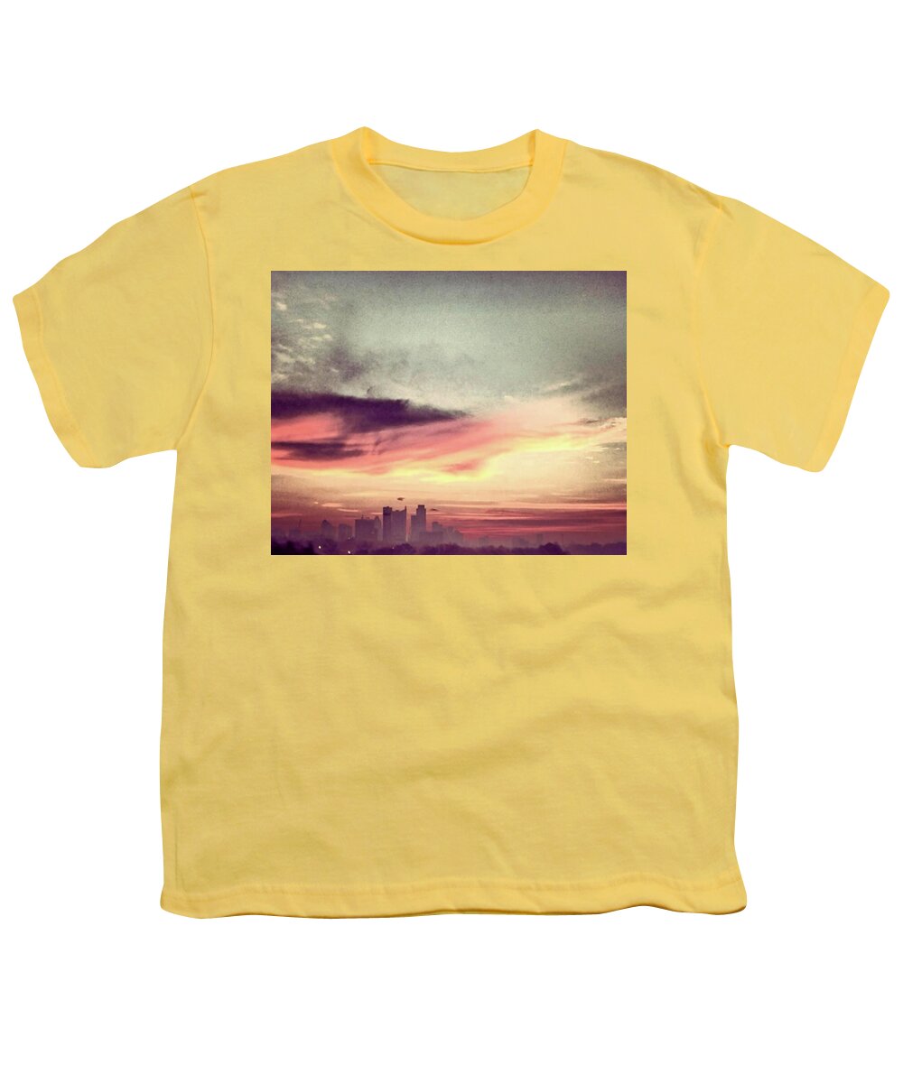 Sunrise Youth T-Shirt featuring the painting Austins Sunrise by Austin Baggett