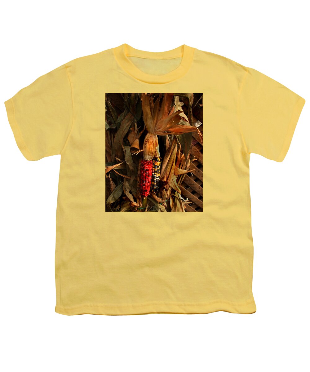 Corn Youth T-Shirt featuring the photograph Autumn Harvest by Kathleen Stephens