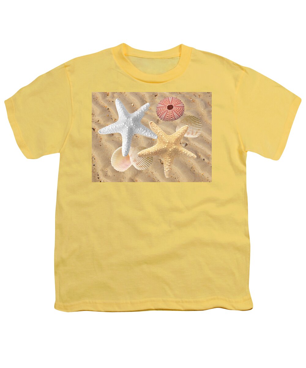 Sea Star Youth T-Shirt featuring the photograph Beachcombing by Gill Billington