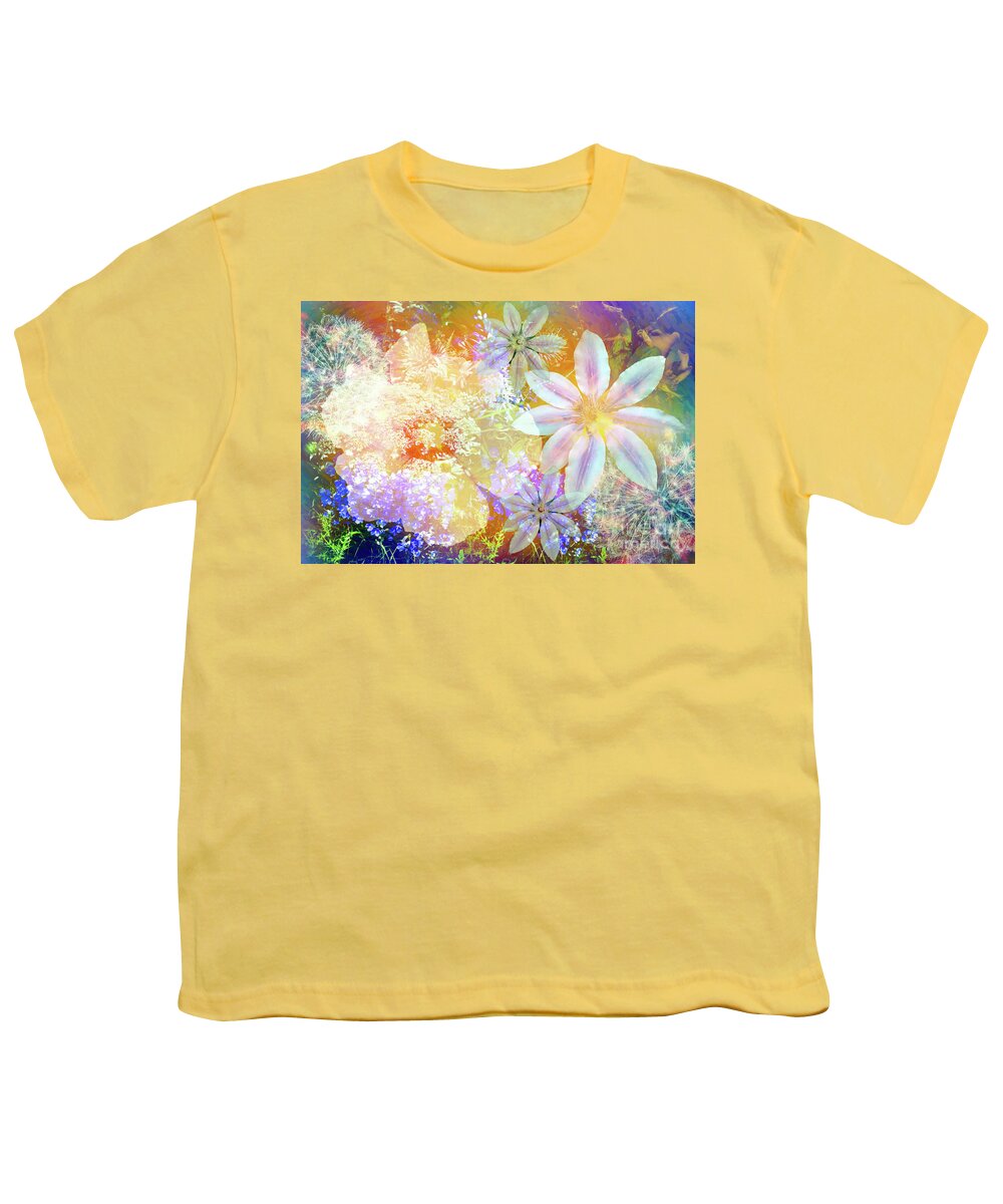 Textures Youth T-Shirt featuring the photograph Floral Burst I by Jack Torcello