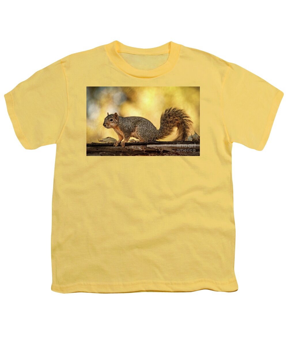 Animals Youth T-Shirt featuring the photograph Fox Squirrel Profile by Robert Bales