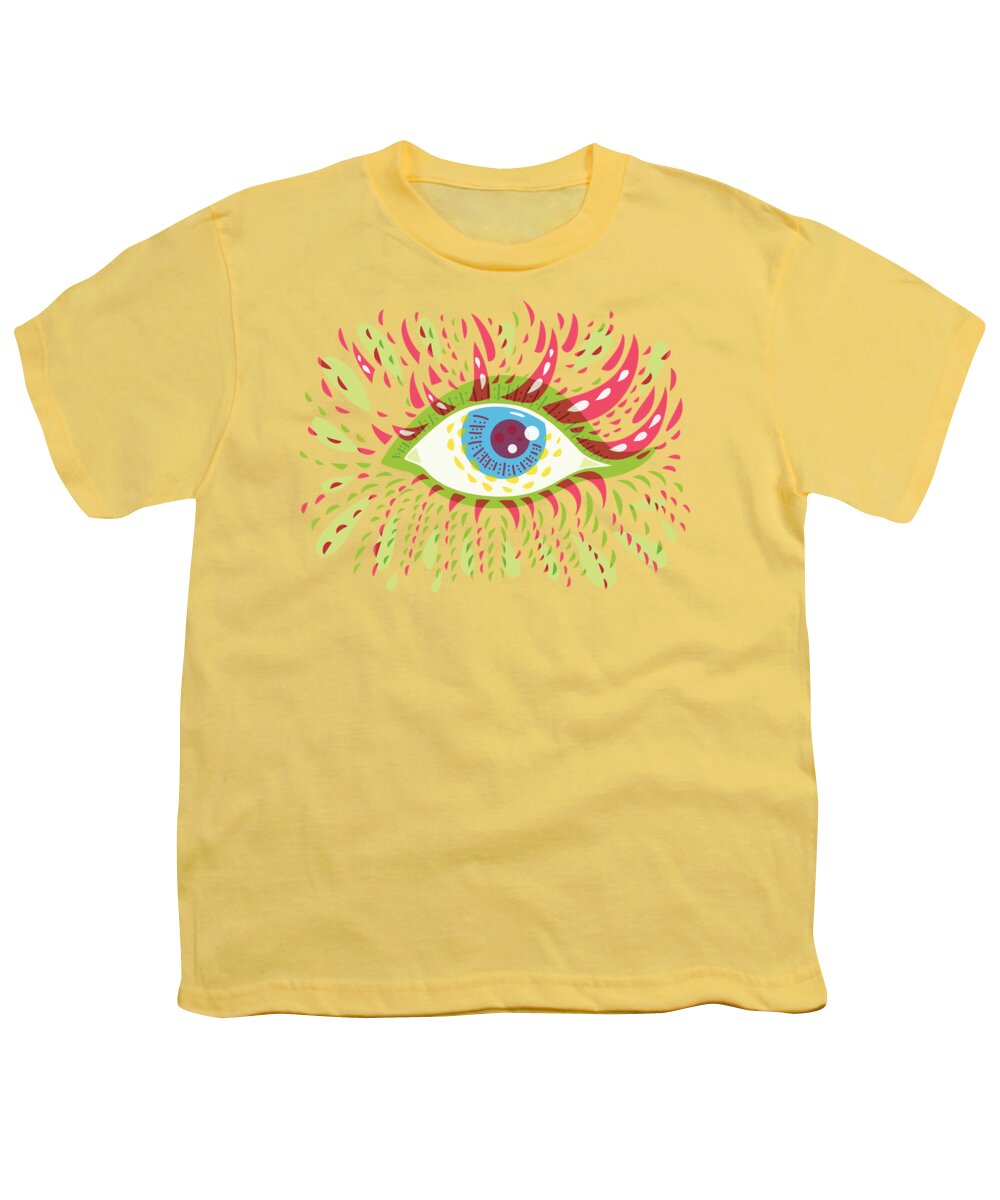 Eye Youth T-Shirt featuring the digital art From Looking Psychedelic Eye by Boriana Giormova