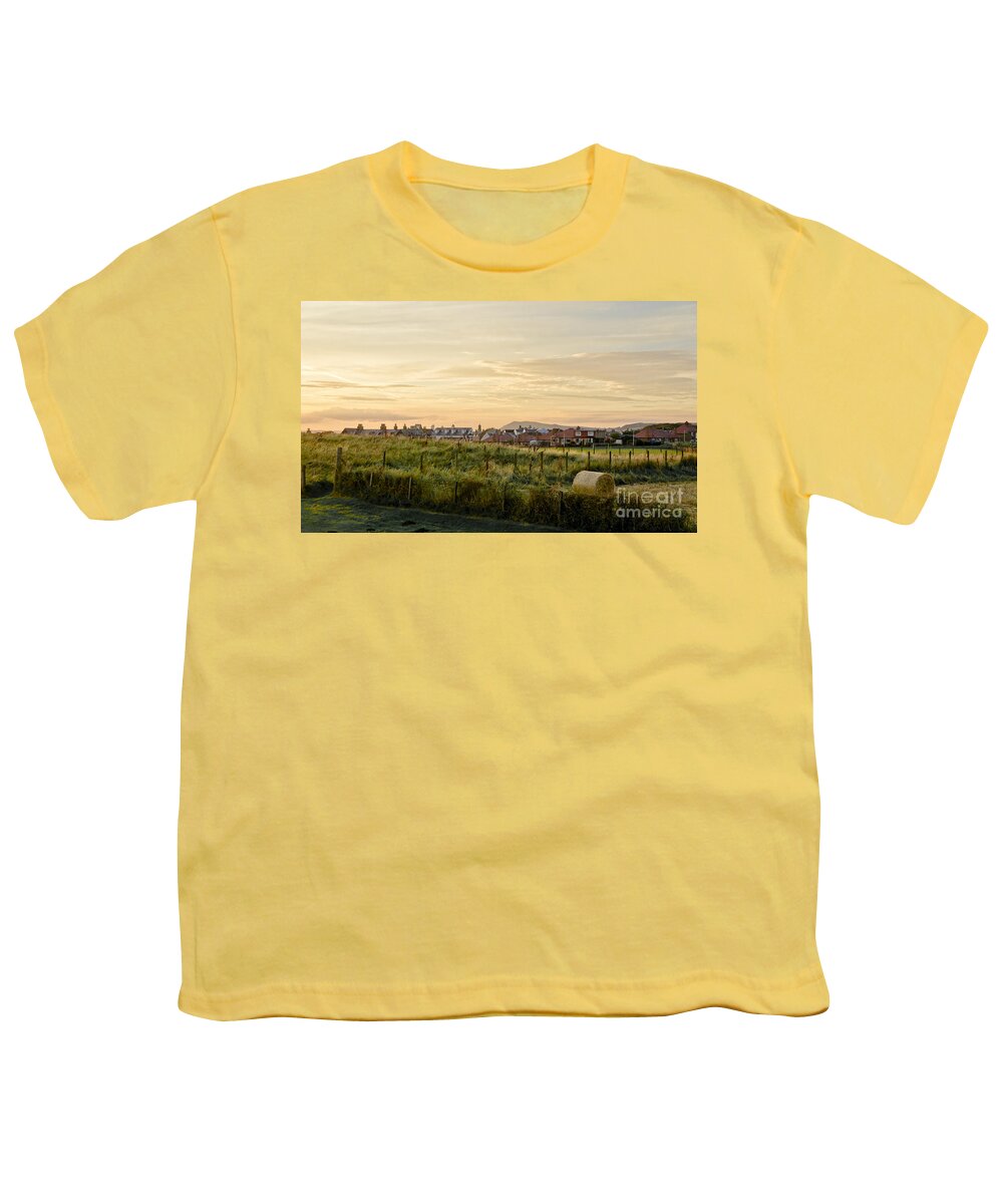 Countryside Landscape Youth T-Shirt featuring the photograph Golden Evening. by Elena Perelman