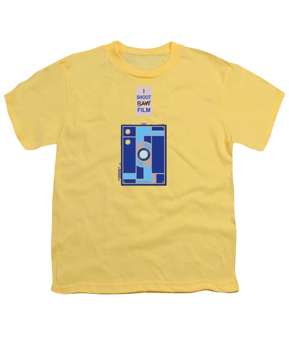 Camera Youth T-Shirt featuring the digital art I Shoot Film by Mal Bray