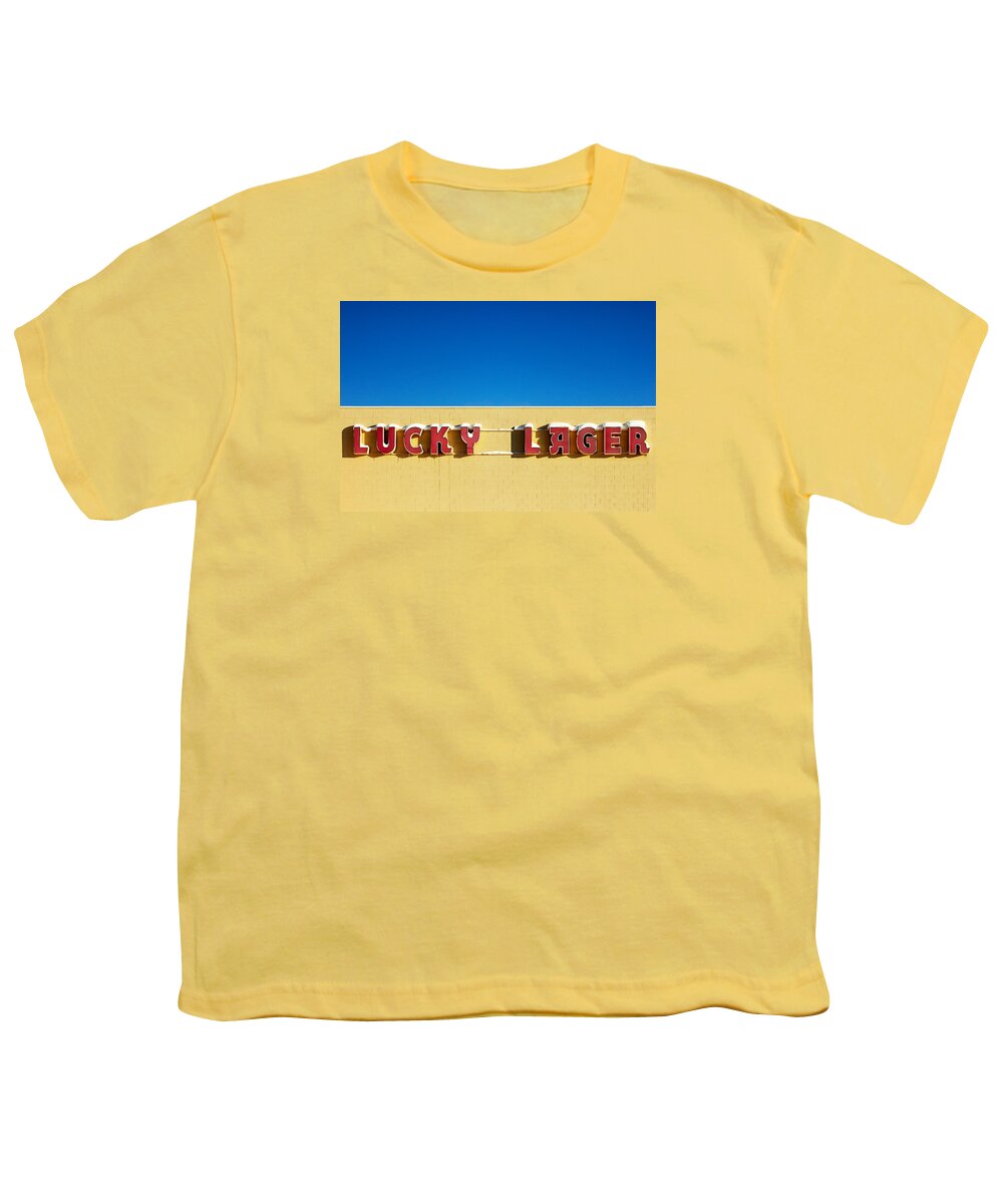 Lucky Lager Youth T-Shirt featuring the photograph Lucky Lager by Todd Klassy