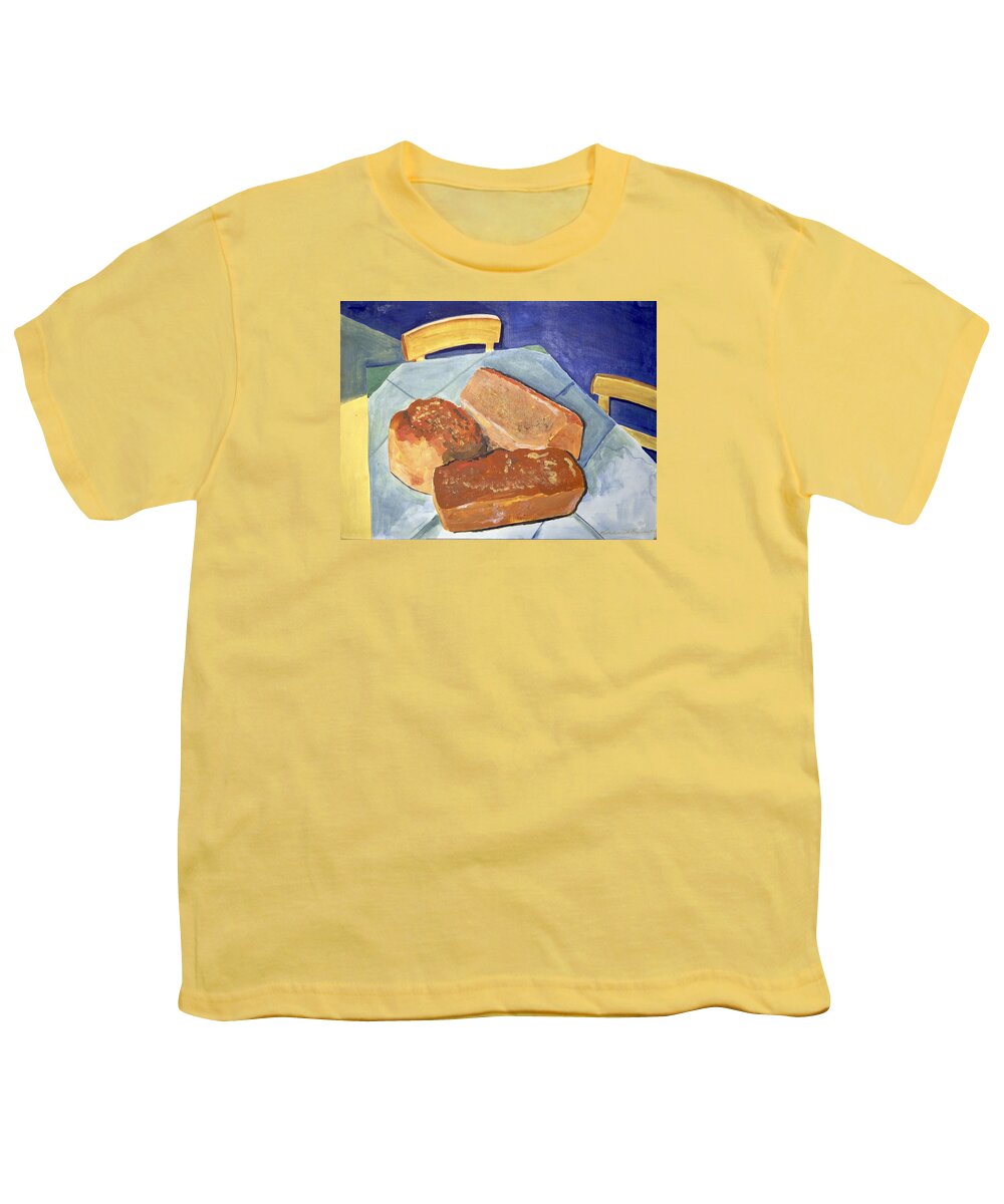  Youth T-Shirt featuring the painting Mary's Bread by Kathleen Barnes